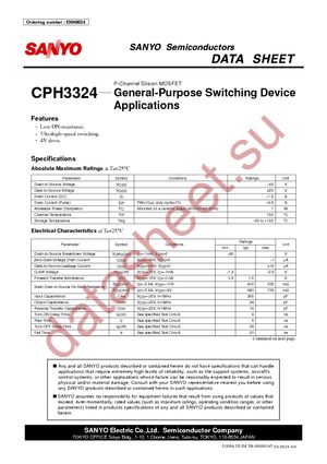 CPH3324-TL-E datasheet  